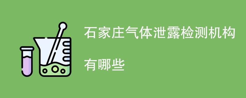 石家庄气体泄露检测机构有哪些