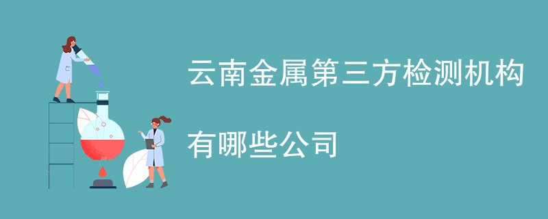 云南金属第三方检测机构有哪些公司