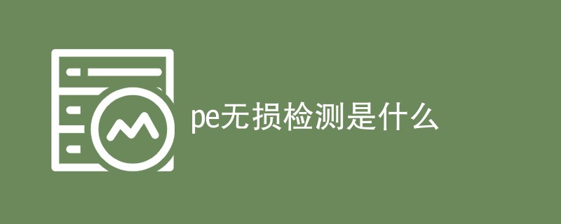 pe无损检测是什么