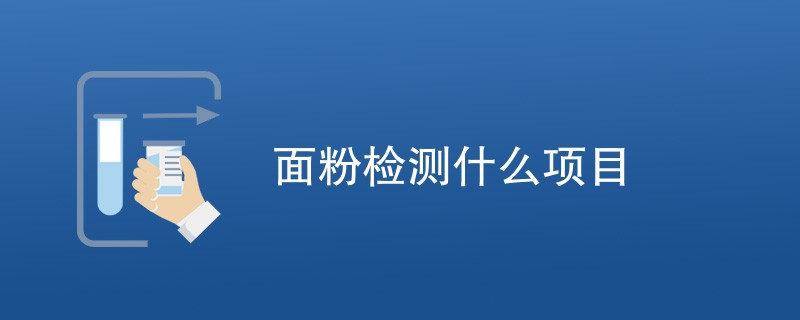 面粉检测什么项目