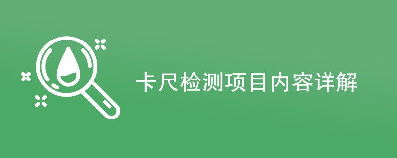 卡尺检测项目内容详解