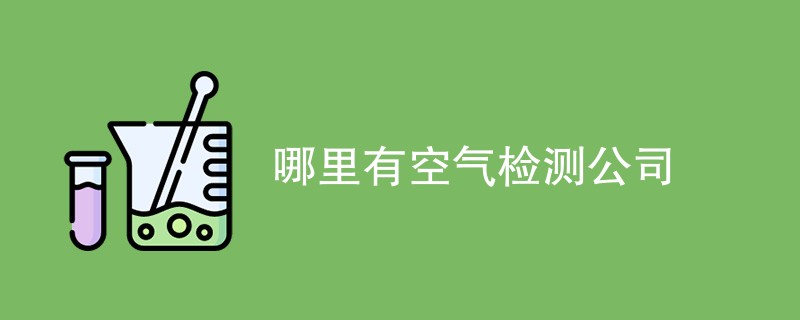 哪里有空气检测公司