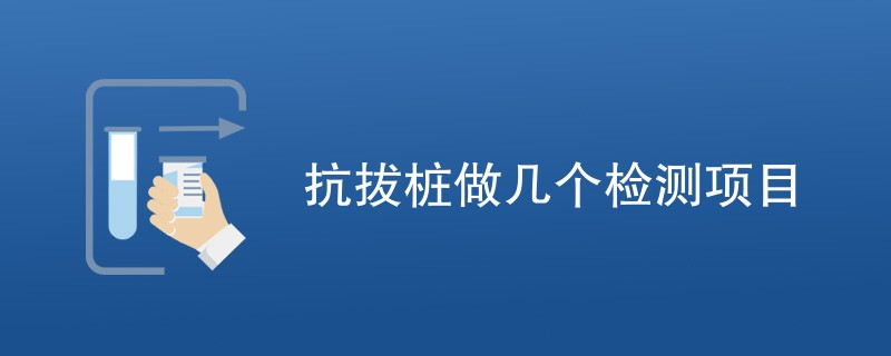 抗拔桩做几个检测项目