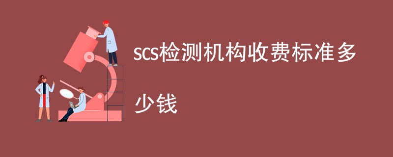 scs检测机构收费标准多少钱