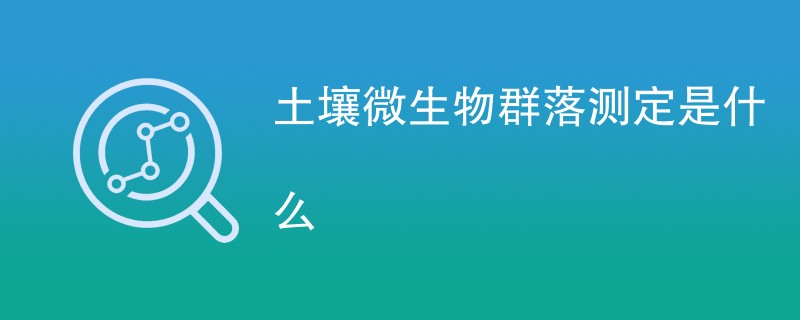 土壤微生物群落测定是什么