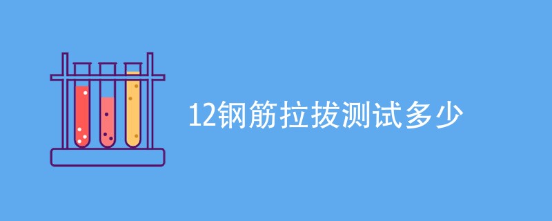 12钢筋拉拔测试多少