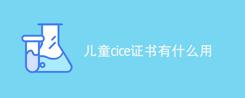 儿童cice证书有什么用