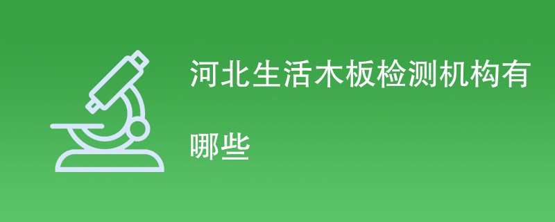 河北生活木板检测机构有哪些