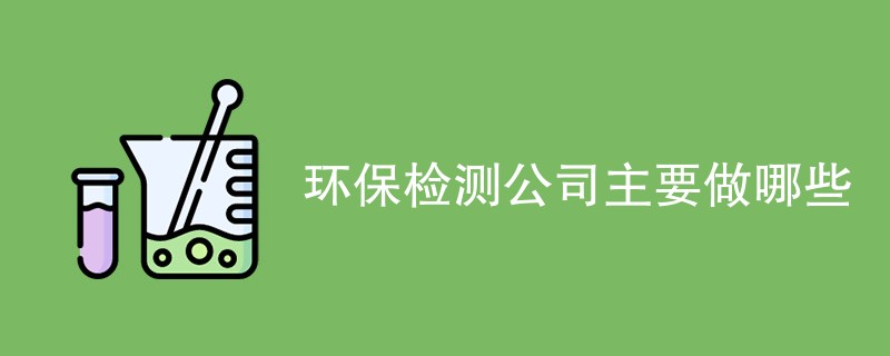 环保检测公司主要做哪些