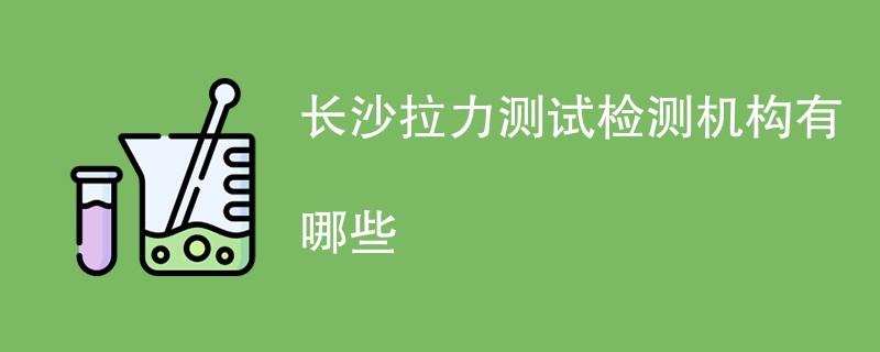 长沙拉力测试检测机构有哪些