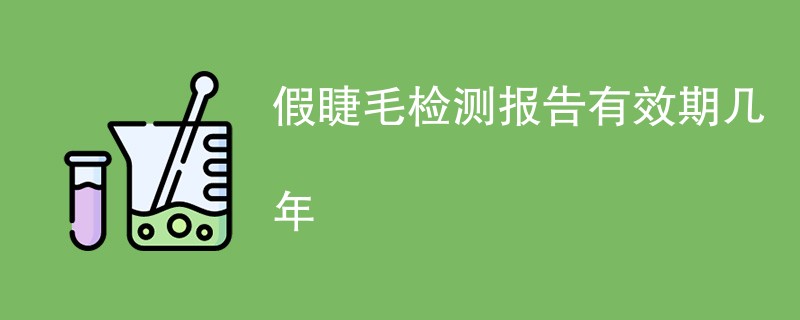 假睫毛检测报告有效期几年