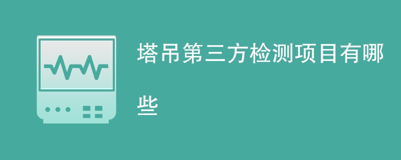 塔吊第三方检测项目有哪些