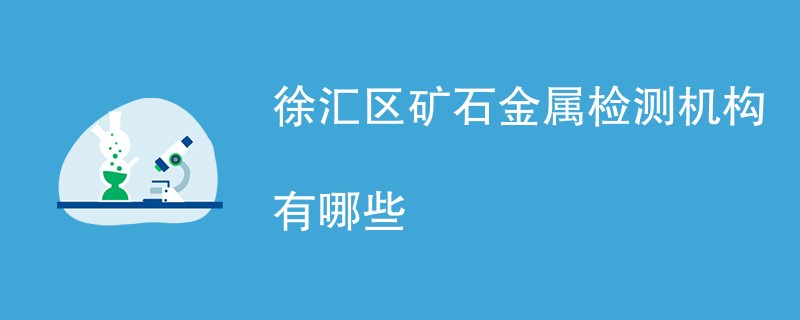 徐汇区矿石金属检测机构有哪些