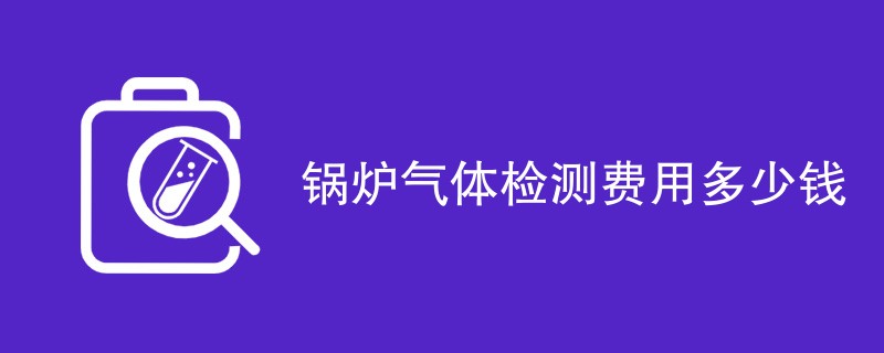 锅炉气体检测费用多少钱