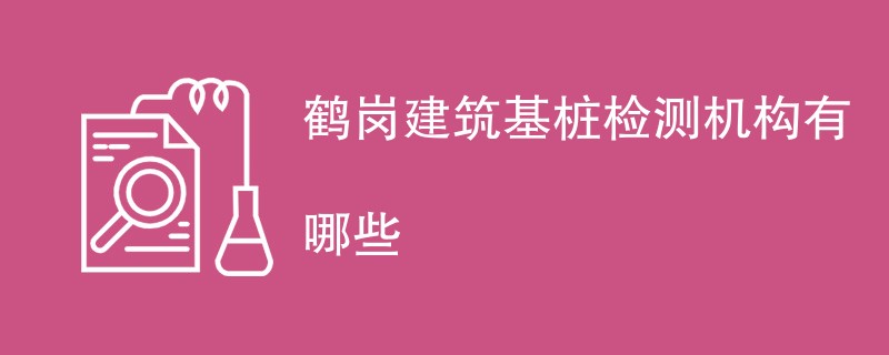 鹤岗建筑基桩检测机构有哪些