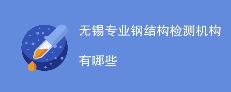 无锡专业钢结构检测机构有哪些