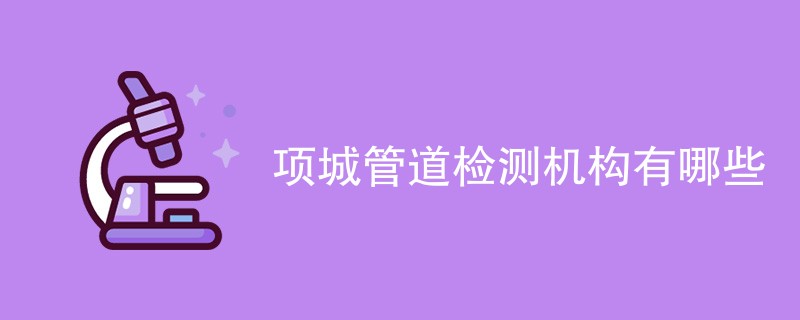 项城管道检测机构有哪些