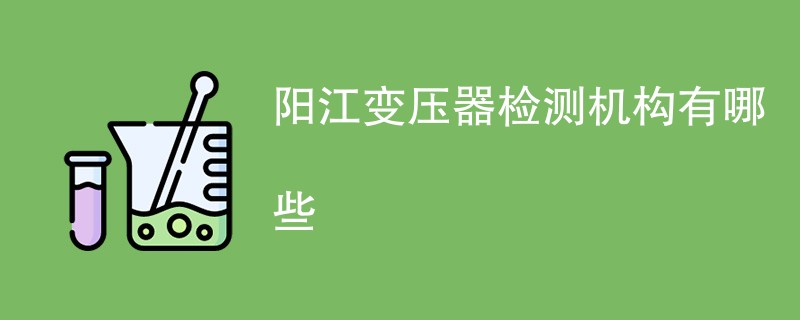 阳江变压器检测机构有哪些