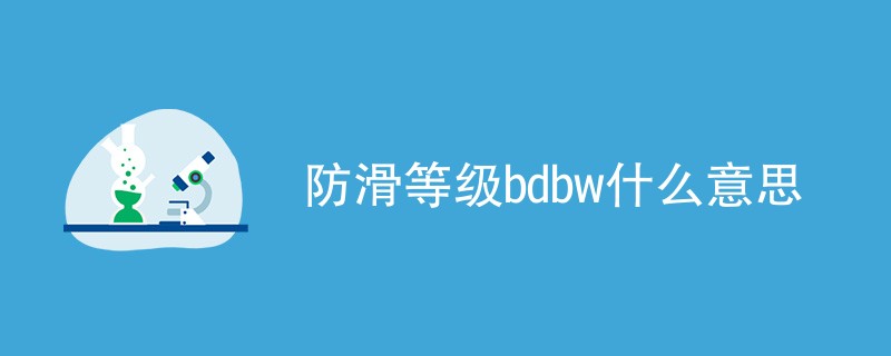 防滑等级bdbw什么意思