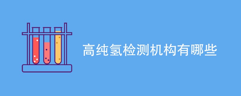 高纯氢检测机构有哪些