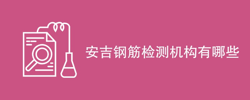 安吉钢筋检测机构有哪些