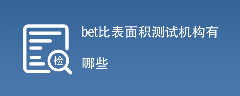 bet比表面积测试机构有哪些