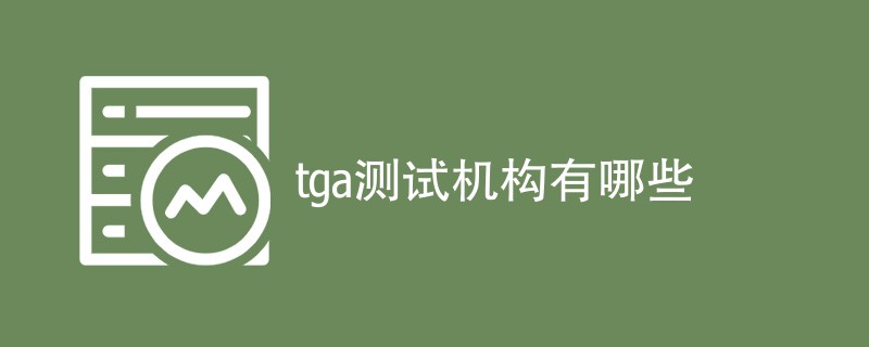 tga测试机构有哪些