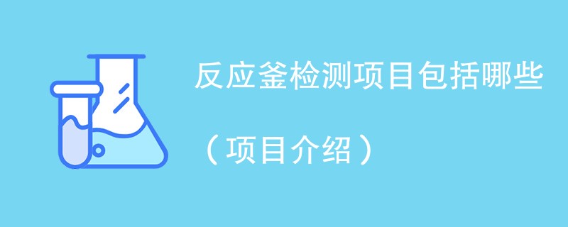 反应釜检测项目包括哪些（项目介绍）