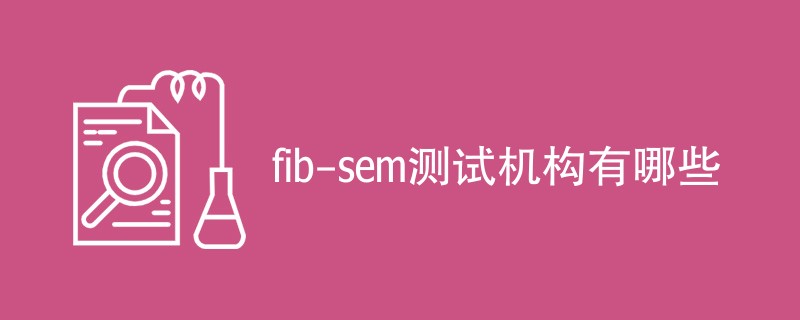 fib-sem测试机构有哪些