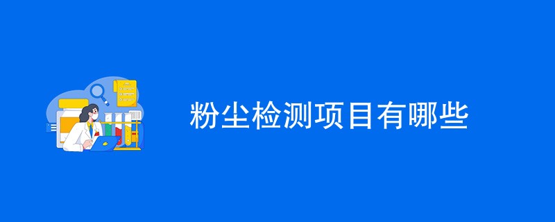 粉尘检测项目有哪些