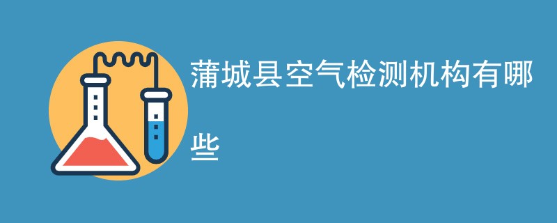 蒲城县空气检测机构有哪些