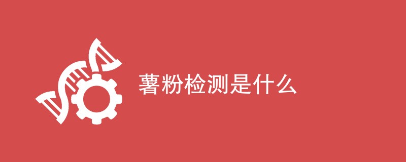 薯粉检测是什么
