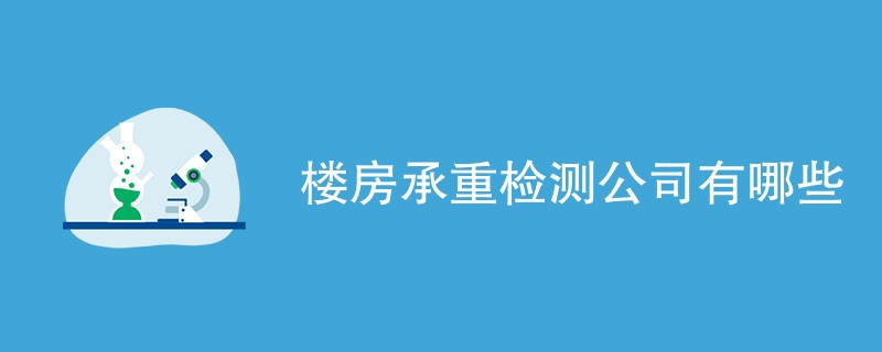 楼房承重检测公司有哪些