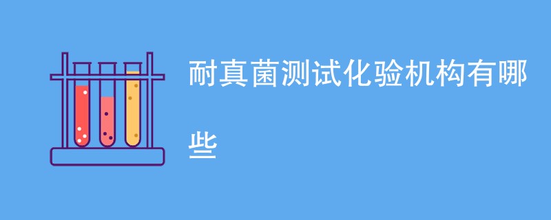 耐真菌测试化验机构有哪些