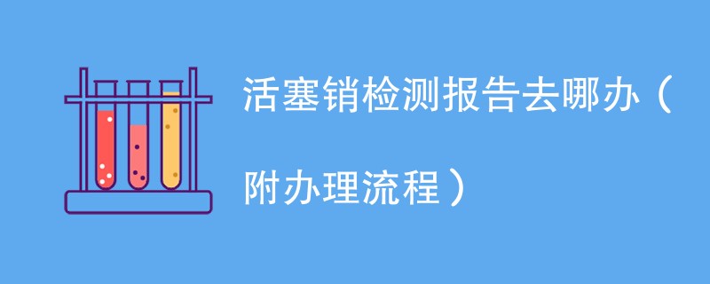 活塞销检测报告去哪办（附办理流程）