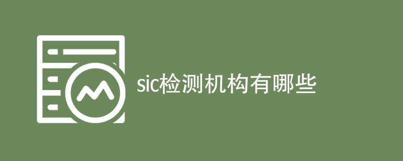 sic检测机构有哪些
