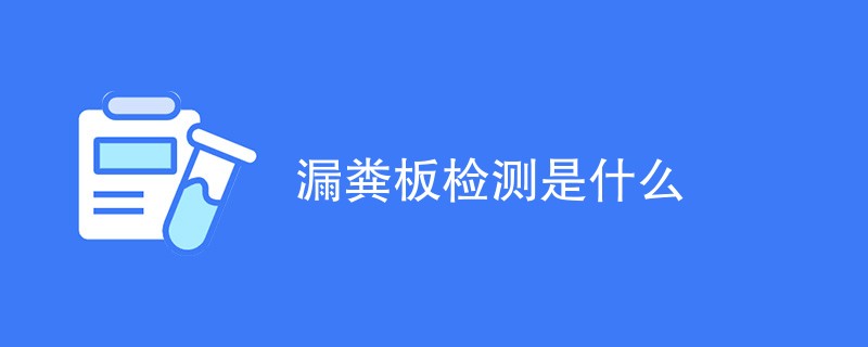 漏粪板检测是什么