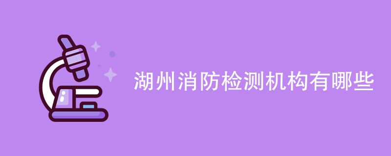 湖州消防检测机构有哪些