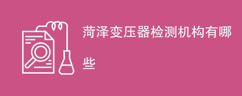 菏泽变压器检测机构有哪些