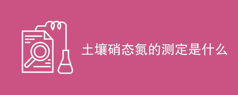 土壤硝态氮的测定是什么