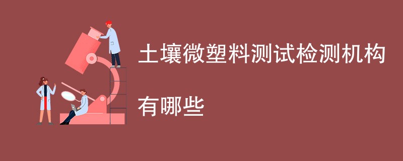 土壤微塑料测试检测机构有哪些