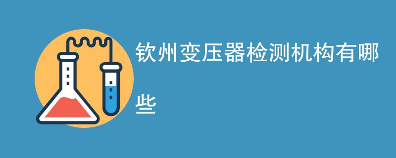 钦州变压器检测机构有哪些