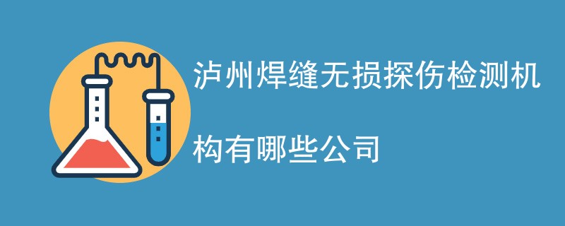 泸州焊缝无损探伤检测机构有哪些公司